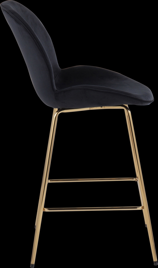 Gemma Faye Black Counter Height Stool, Set of 2 - Thumbnail - Image 3