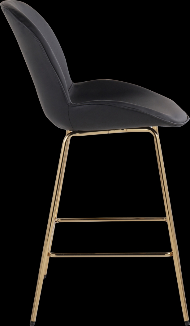 Gemma Faye Black Fabric Counter Height Stool, Set of 2 - Thumbnail - Image 3