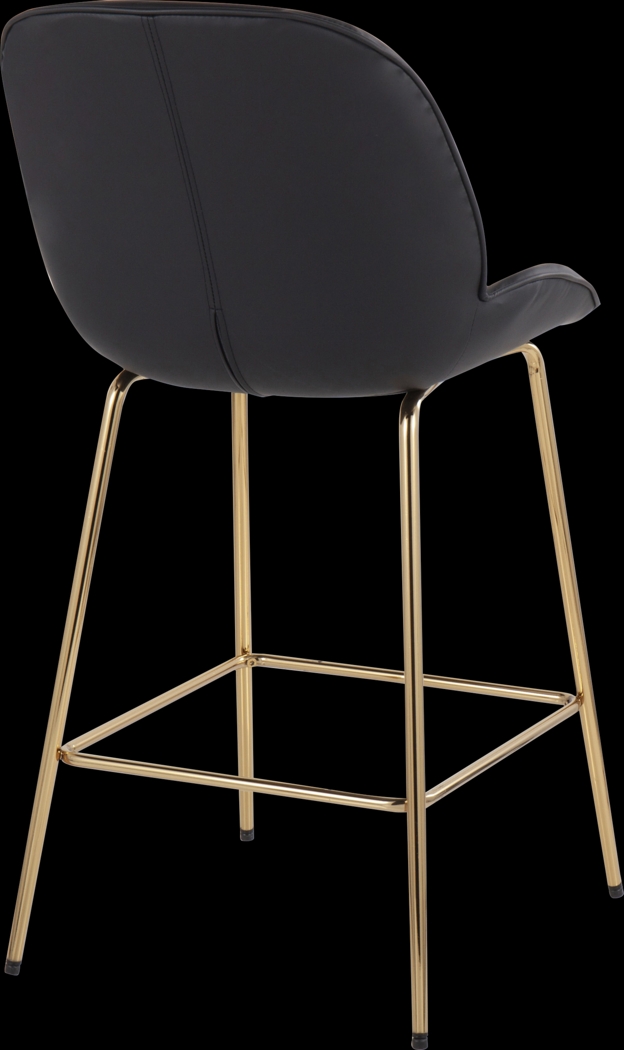 Gemma Faye Black Fabric Counter Height Stool, Set of 2 - Thumbnail - Image 4