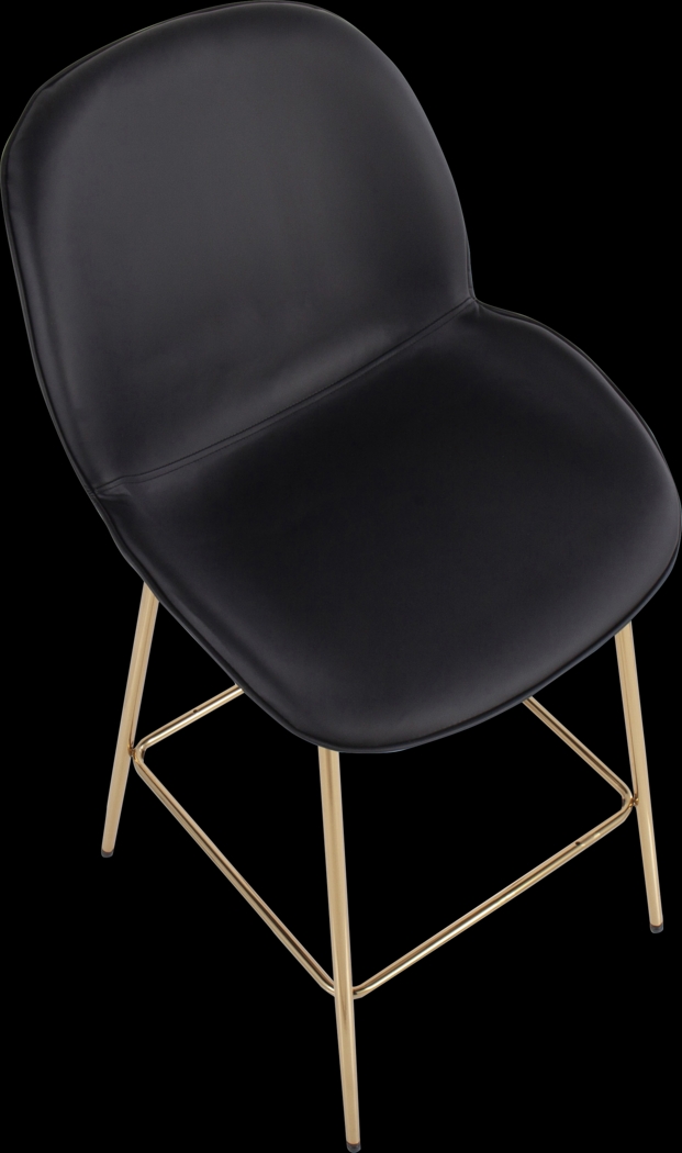 Gemma Faye Black Fabric Counter Height Stool, Set of 2 - Thumbnail - Image 7