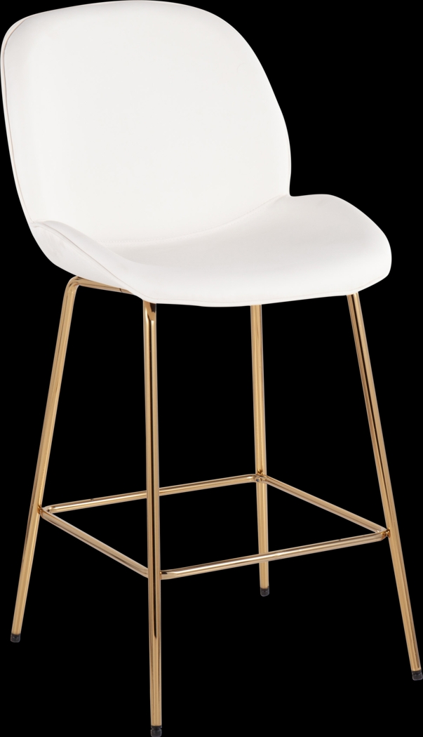 Gemma Faye White Counter Height Stool, Set of 2 - Thumbnail - Image 2