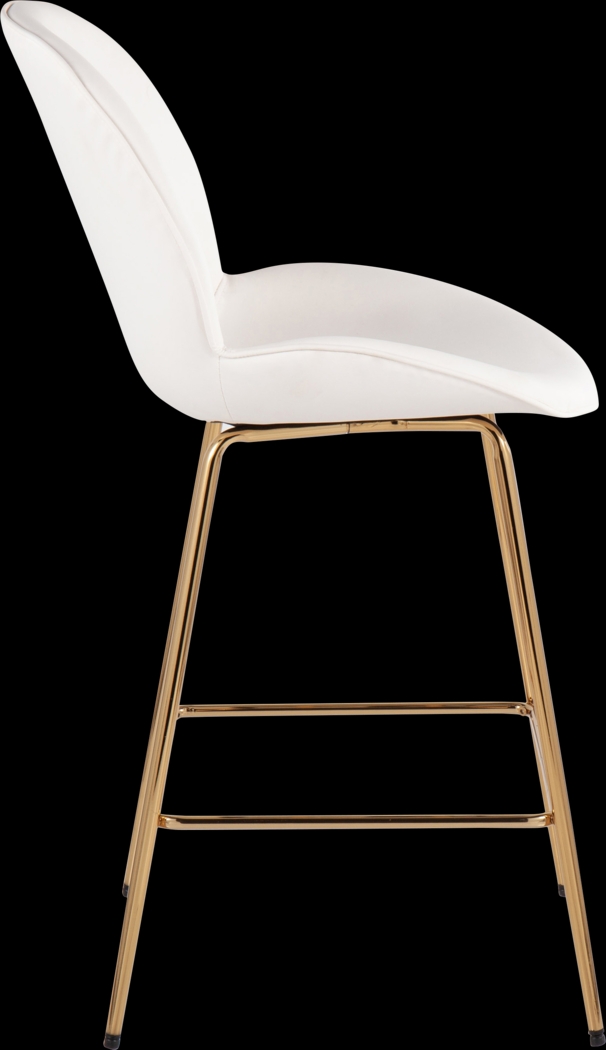 Gemma Faye White Counter Height Stool, Set of 2 - Thumbnail - Image 3