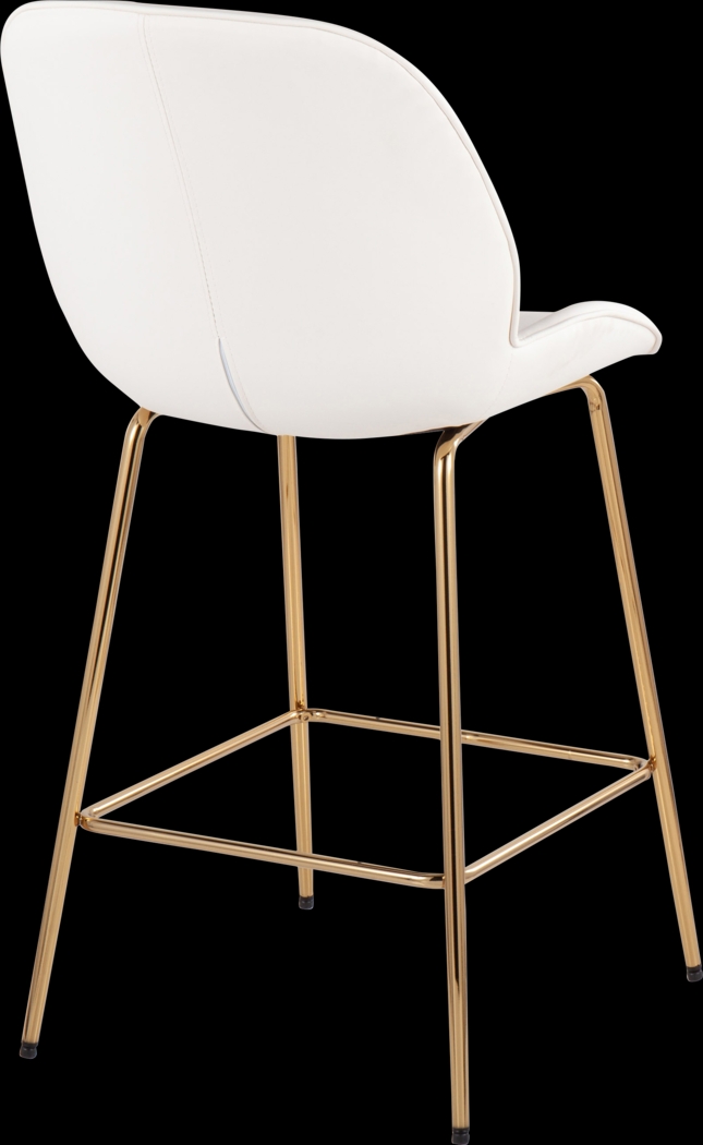 Gemma Faye White Counter Height Stool, Set of 2 - Thumbnail - Image 4