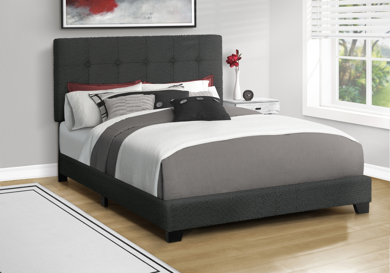 Gemmart Black Queen Bed - Thumbnail - Image 2