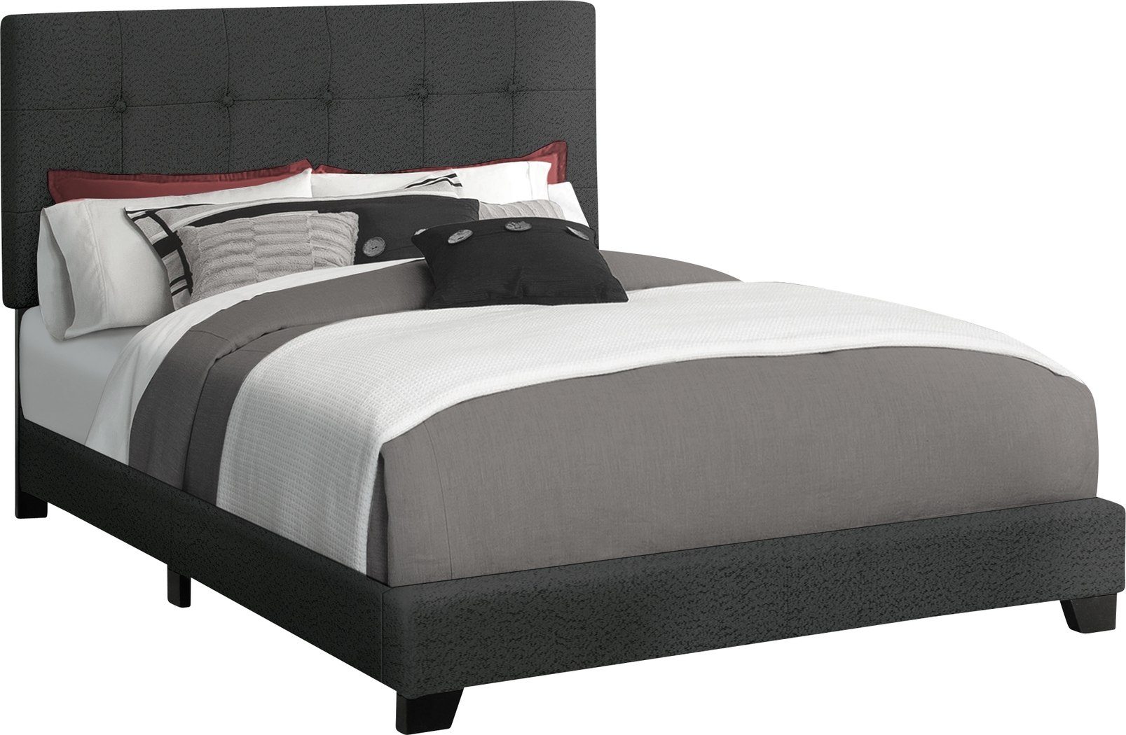 Gemmart Black Queen Bed - Thumbnail - Image 1