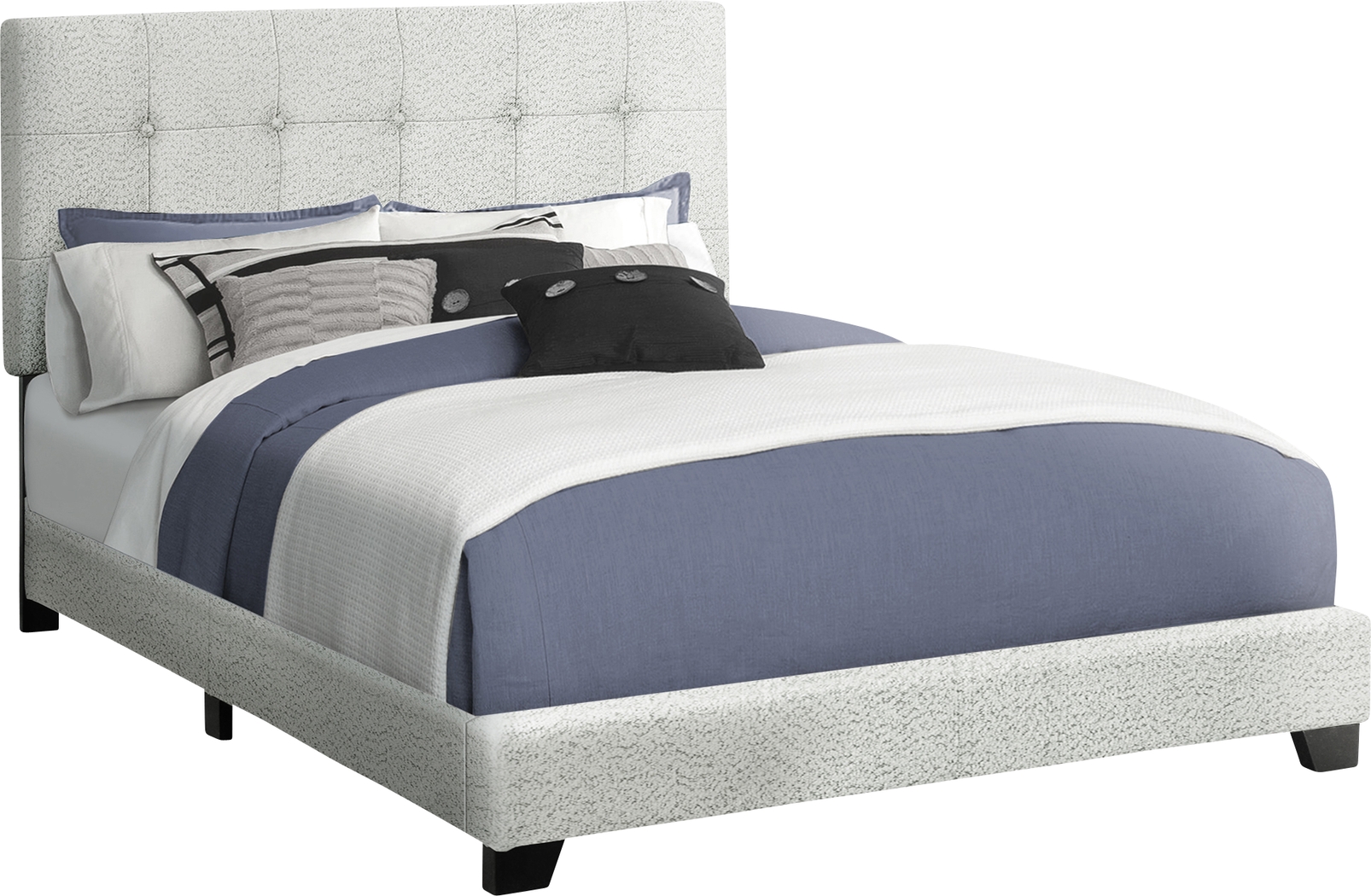 Gemmart Light Gray Queen Bed - Thumbnail - Image 1