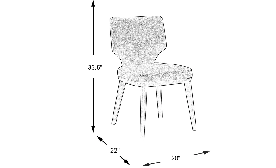 Dimension Image. Please refer to the Dimension Tab on this page for dimension details.