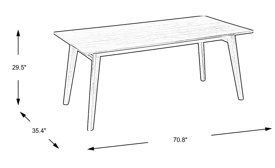 Dimension Image. Please refer to the Dimension Tab on this page for dimension details.