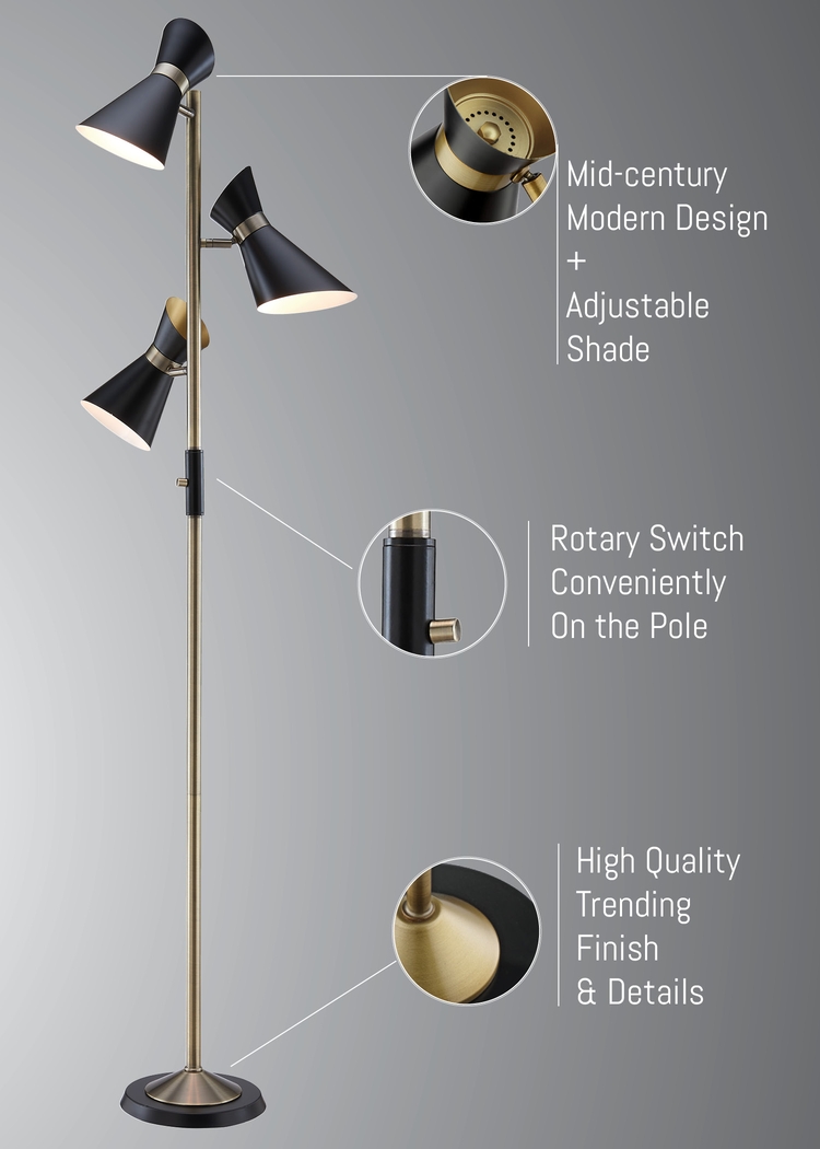 Genesee Gate Black Floor Lamp - Thumbnail - Image 5
