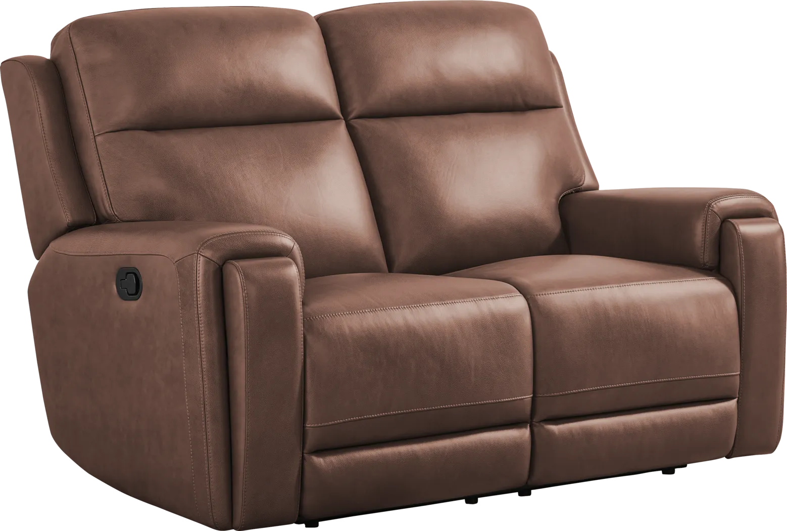Genesis Brown Leather 2 Pc Reclining Living Room with Dual Power Reclining Sofa - Image 7