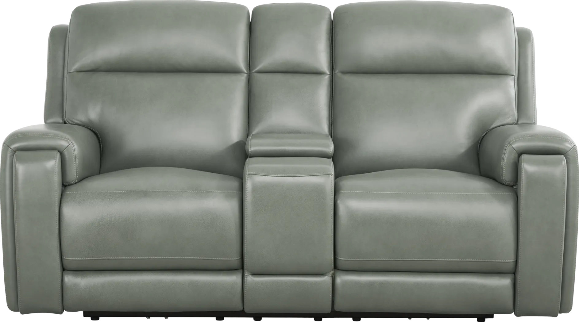 Genesis Green Leather 2 Pc Dual Power Reclining Living Room - Image 7
