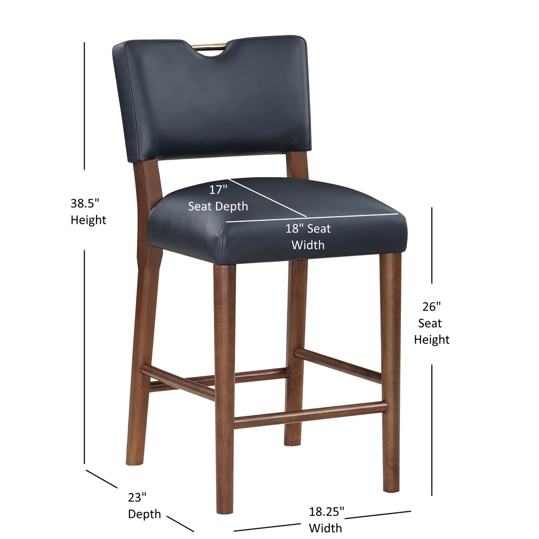Genest Dark Blue Barstool - Thumbnail - Image 11