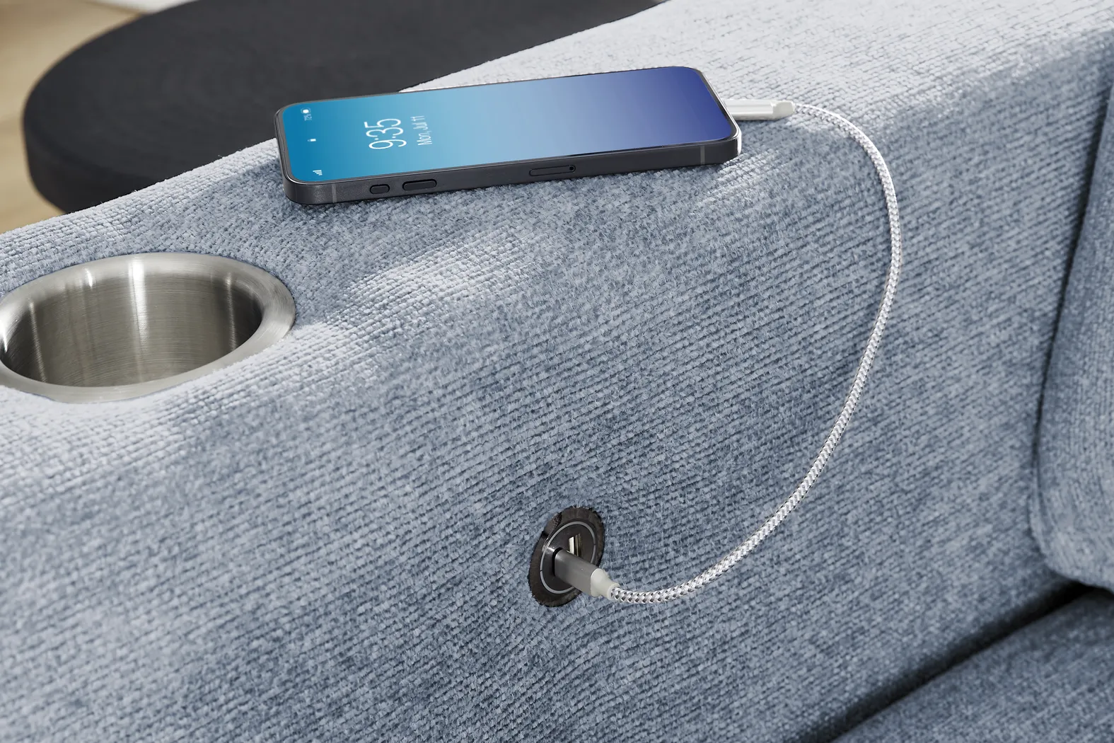 Geneva Blue 2 Pc Chaise - Thumbnail - Image 5