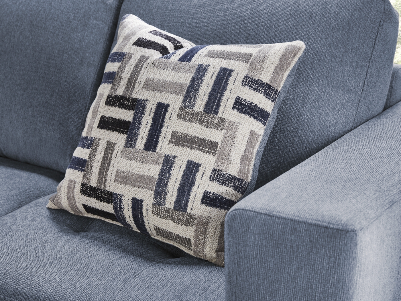 Geneva Blue 6 Pc Sleeper Sectional Living Room - Thumbnail - Image 14