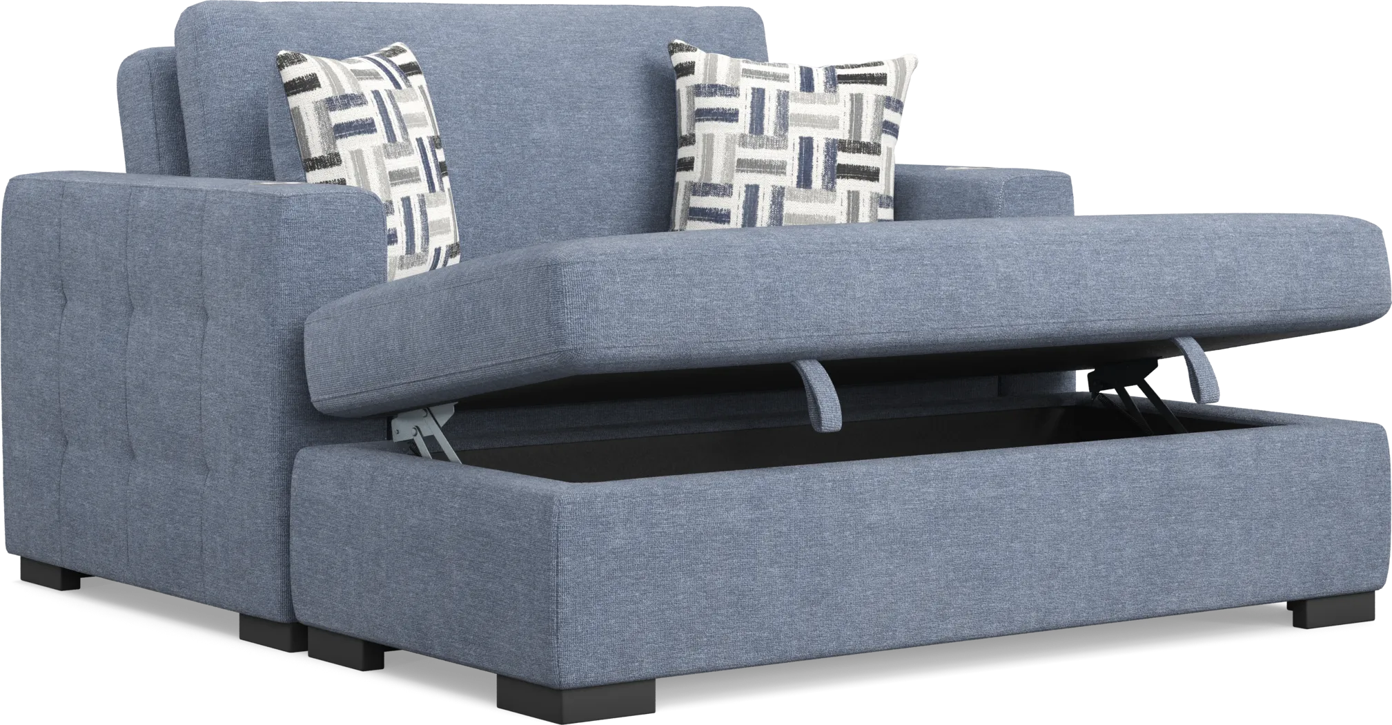 Geneva Blue 2 Pc Chaise - Thumbnail - Image 1