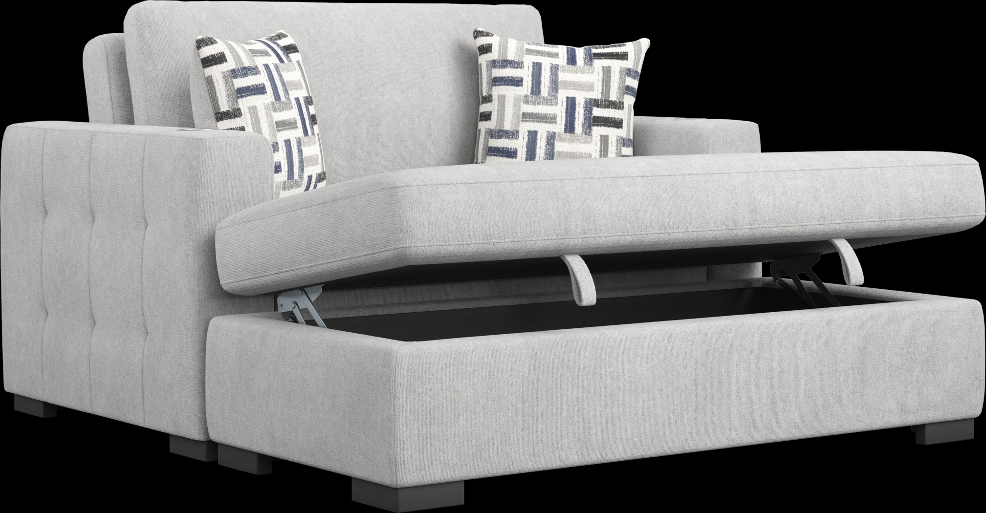 Geneva Gray 2 Pc Chaise - Thumbnail - Image 1