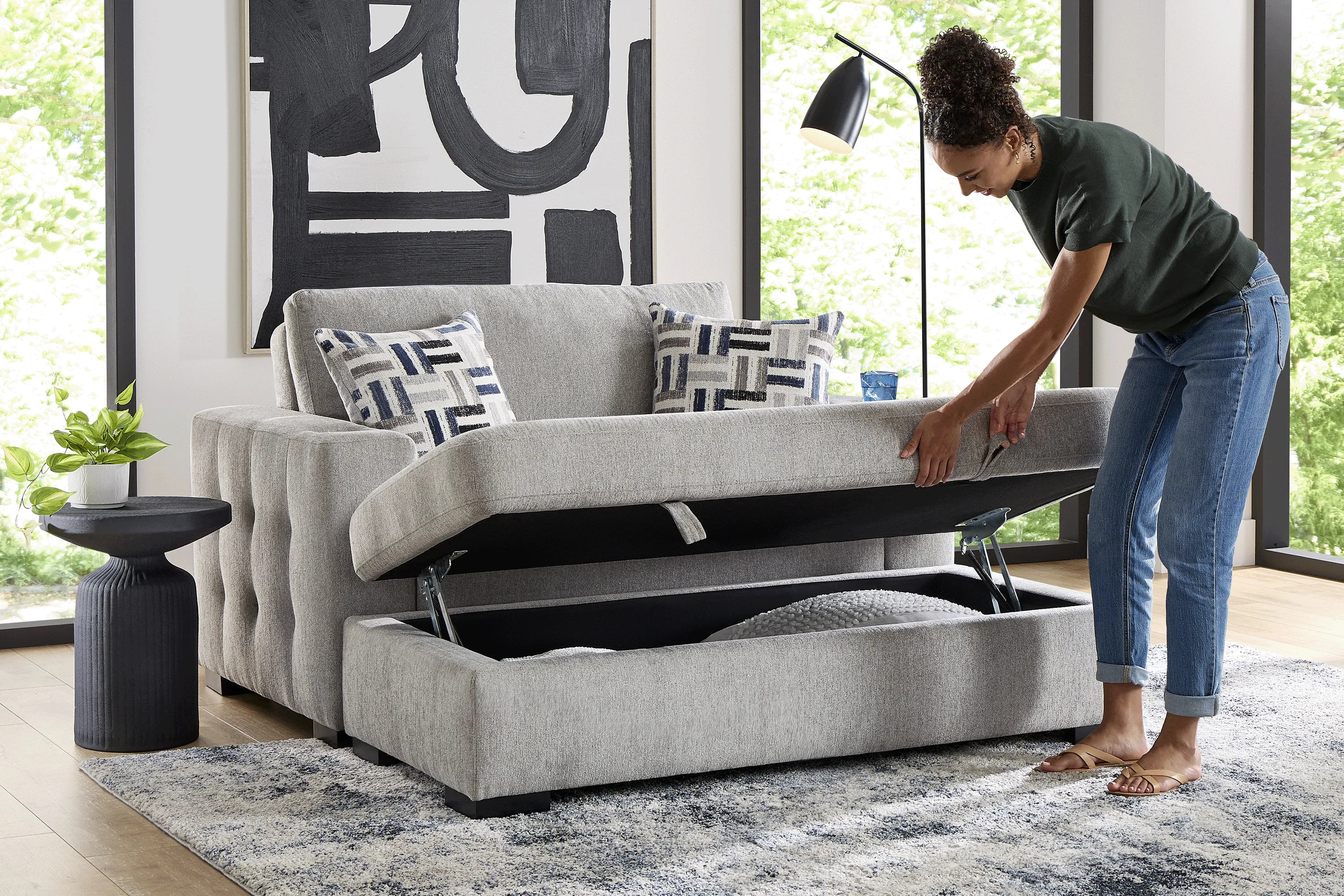 Geneva Gray 2 Pc Chaise - Thumbnail - Image 3