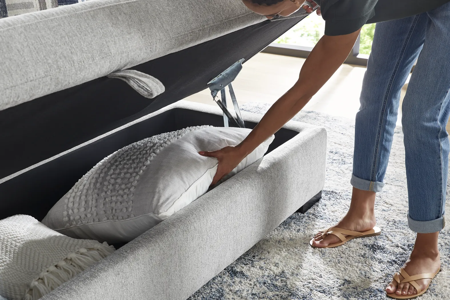 Geneva Gray 2 Pc Chaise - Thumbnail - Image 6