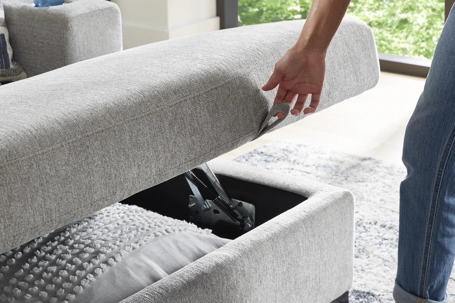 Geneva Gray 2 Pc Chaise - Thumbnail - Image 7