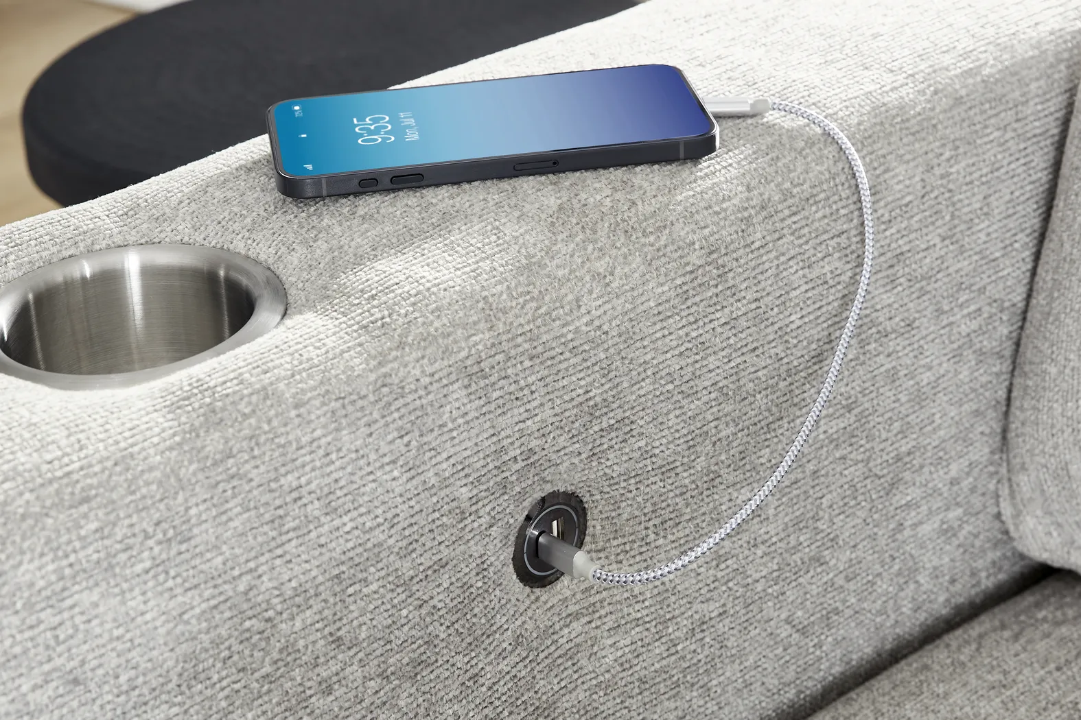 Geneva Gray 2 Pc Chaise - Thumbnail - Image 8