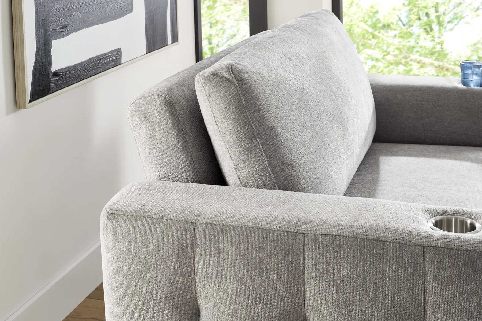 Geneva Gray 2 Pc Chaise - Thumbnail - Image 9