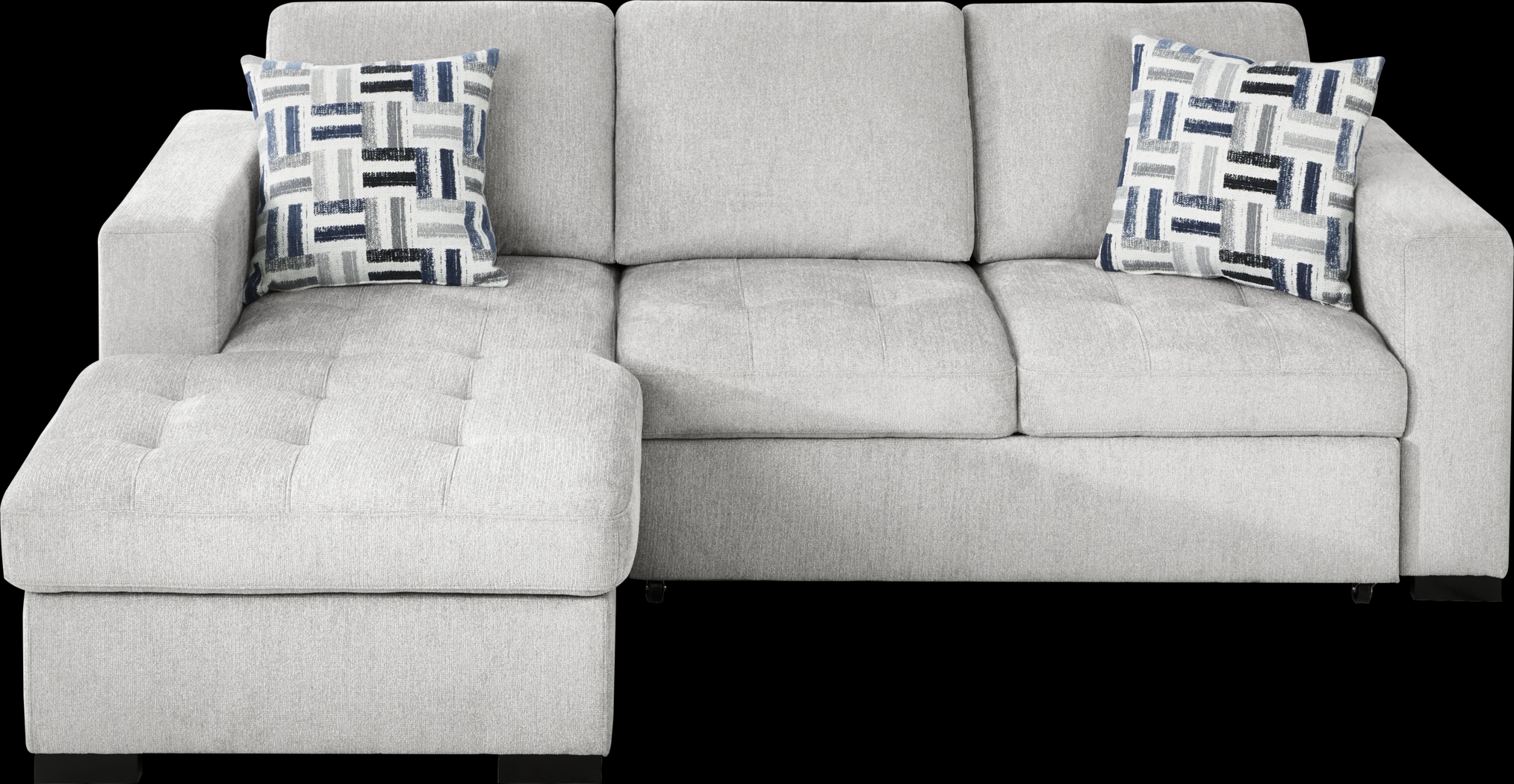 Geneva Gray 5 Pc Sleeper Sectional Living Room - Thumbnail - Image 3