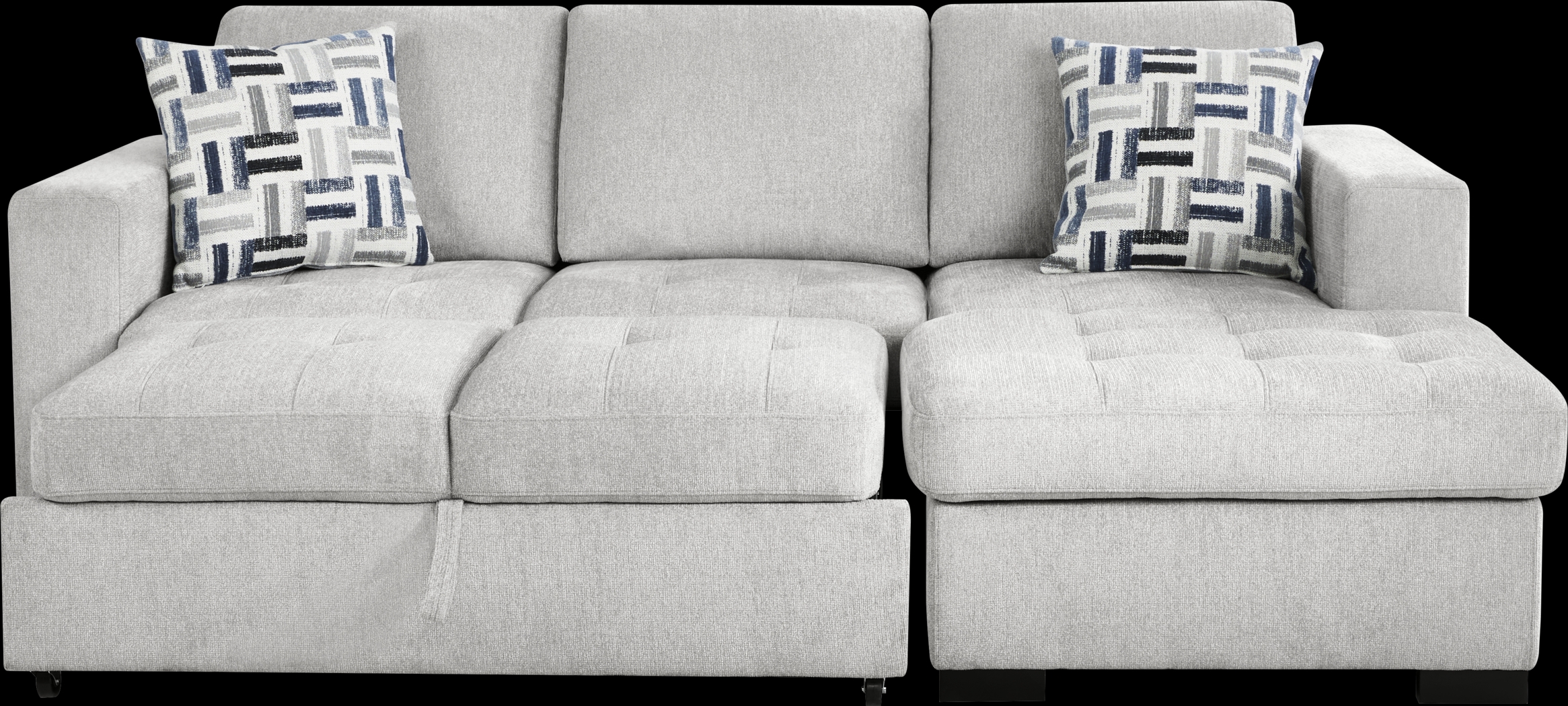 Geneva Gray 2 Pc Sleeper Sectional - Thumbnail - Image 4