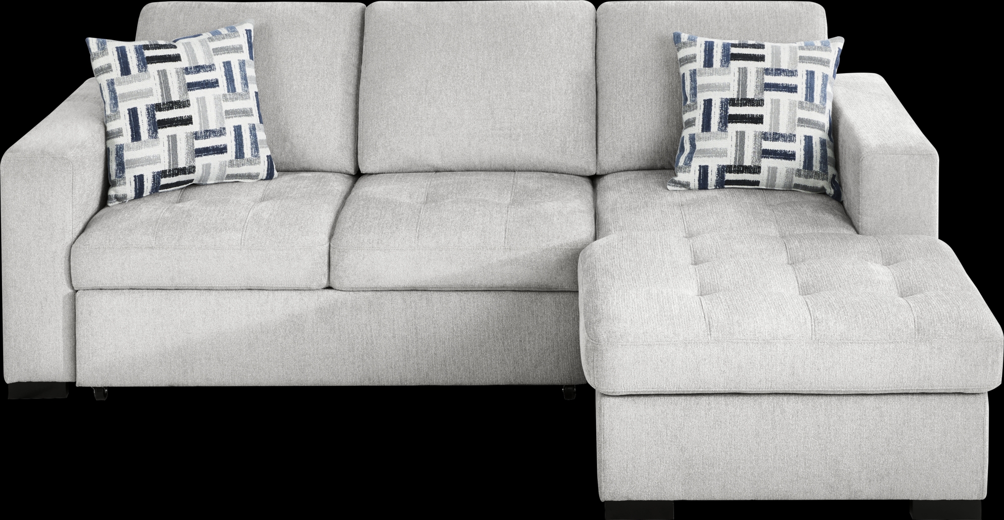Geneva Gray 2 Pc Sleeper Sectional - Thumbnail - Image 1
