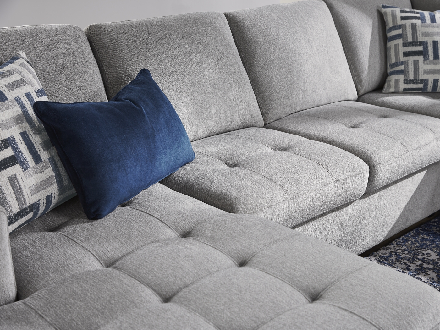 Geneva Gray 6 Pc Sleeper Sectional Living Room - Thumbnail - Image 11