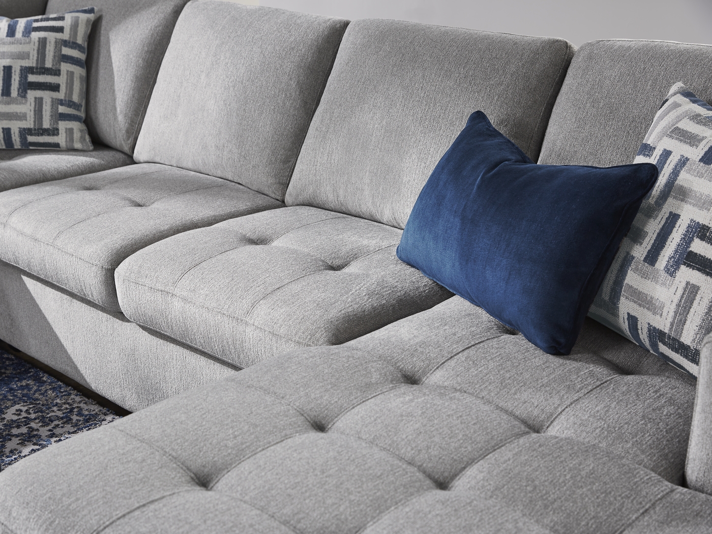 Geneva Gray 6 Pc Sleeper Sectional Living Room - Thumbnail - Image 11