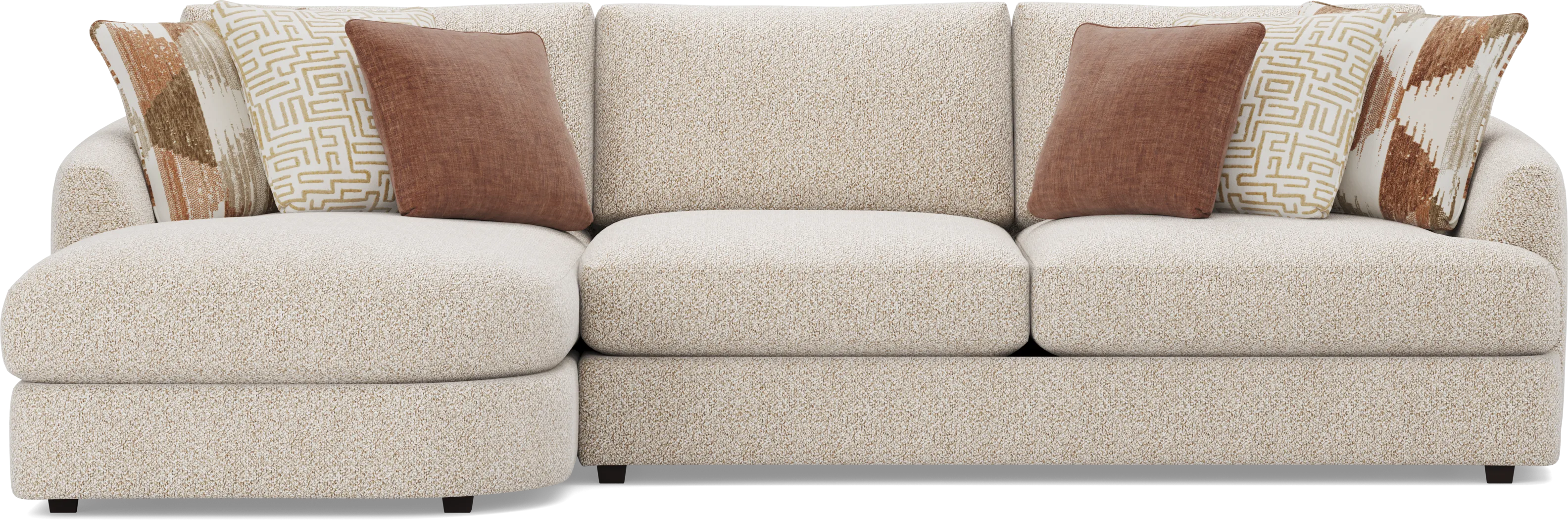 Genevieve Oatmeal 2 Pc Sectional - Image 3