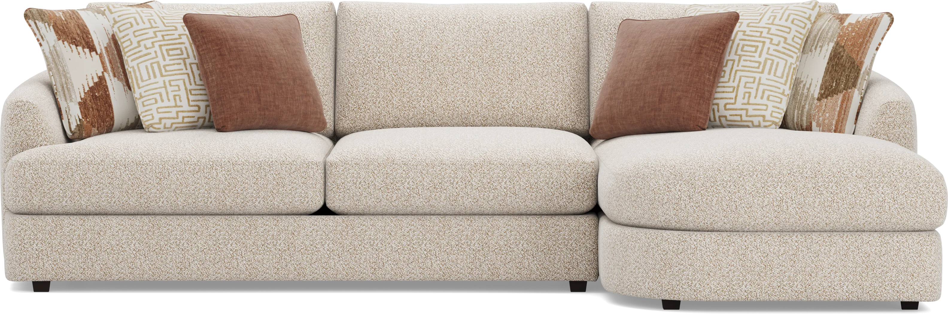 Genevieve Oatmeal 2 Pc Sectional - Image 3