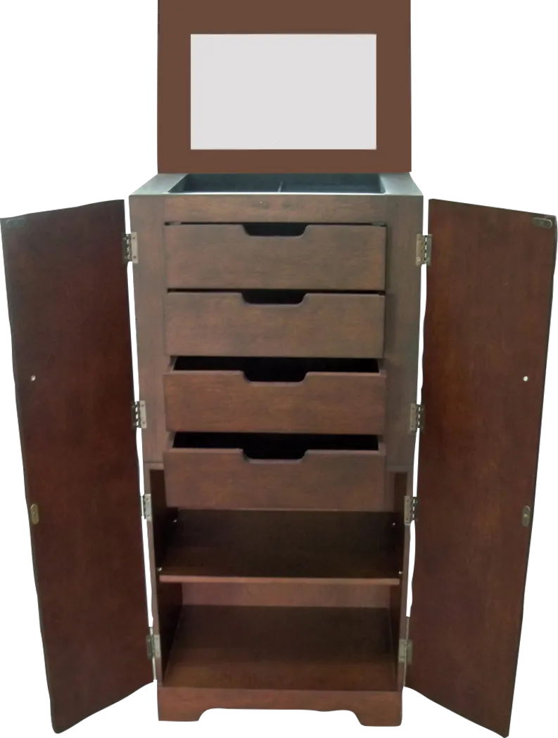 Genevra Espresso Jewelry Armoire - Thumbnail - Image 4