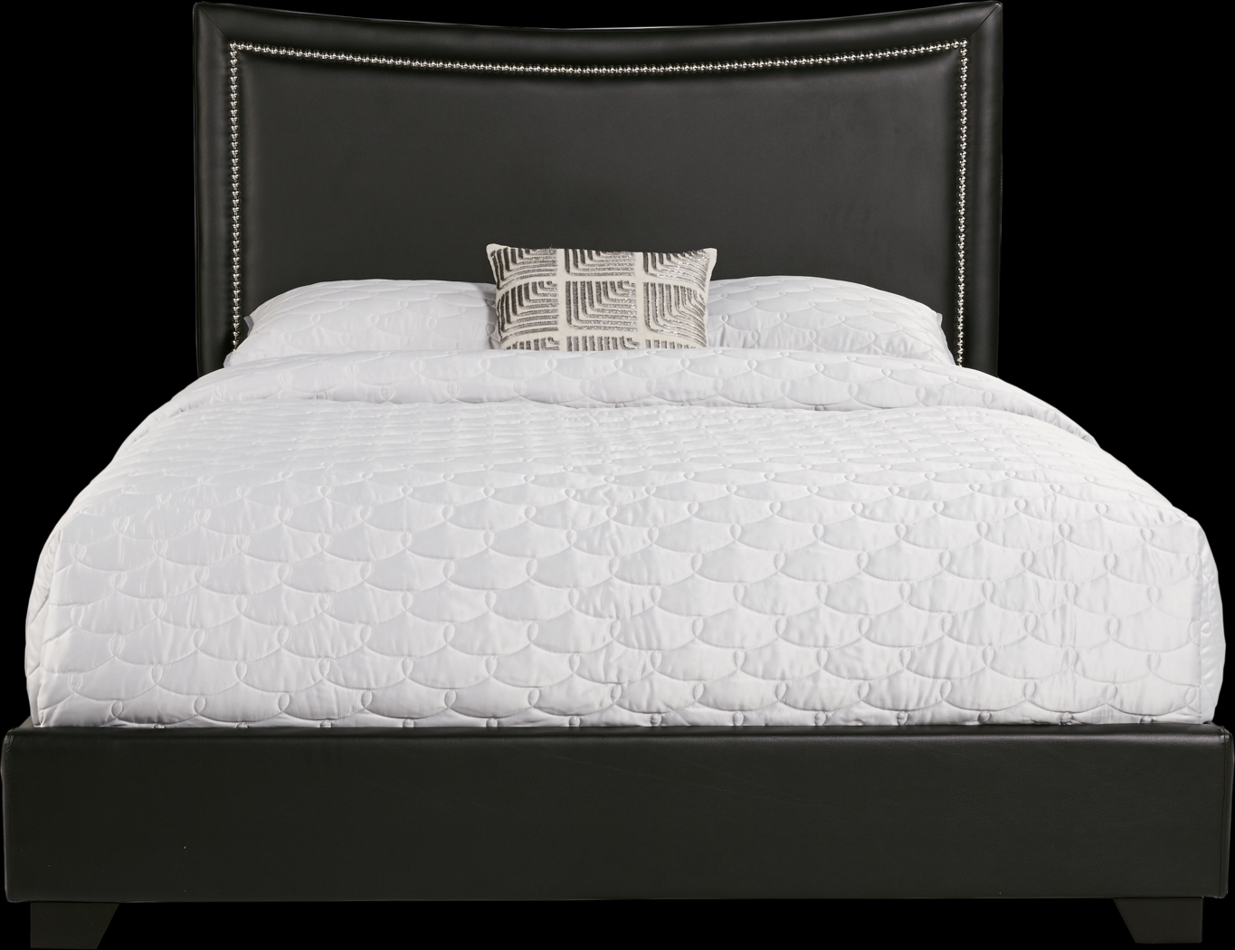 Genoa Black 3 Pc Queen Bed - Thumbnail - Image 1