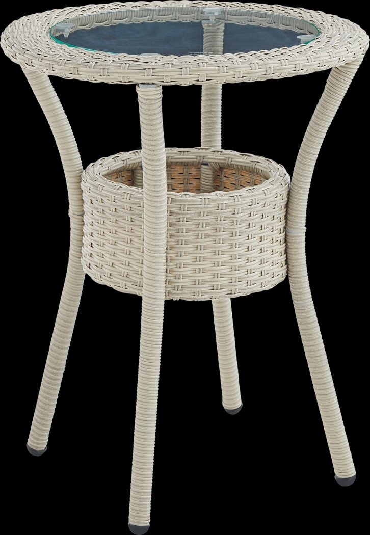 Gentle Doe Beige Outdoor End Table - Thumbnail - Image 1