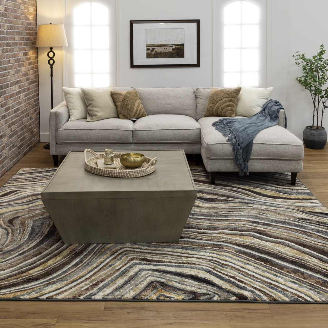 Geode Gray 5'3 x 7'8 Rug - Thumbnail - Image 2