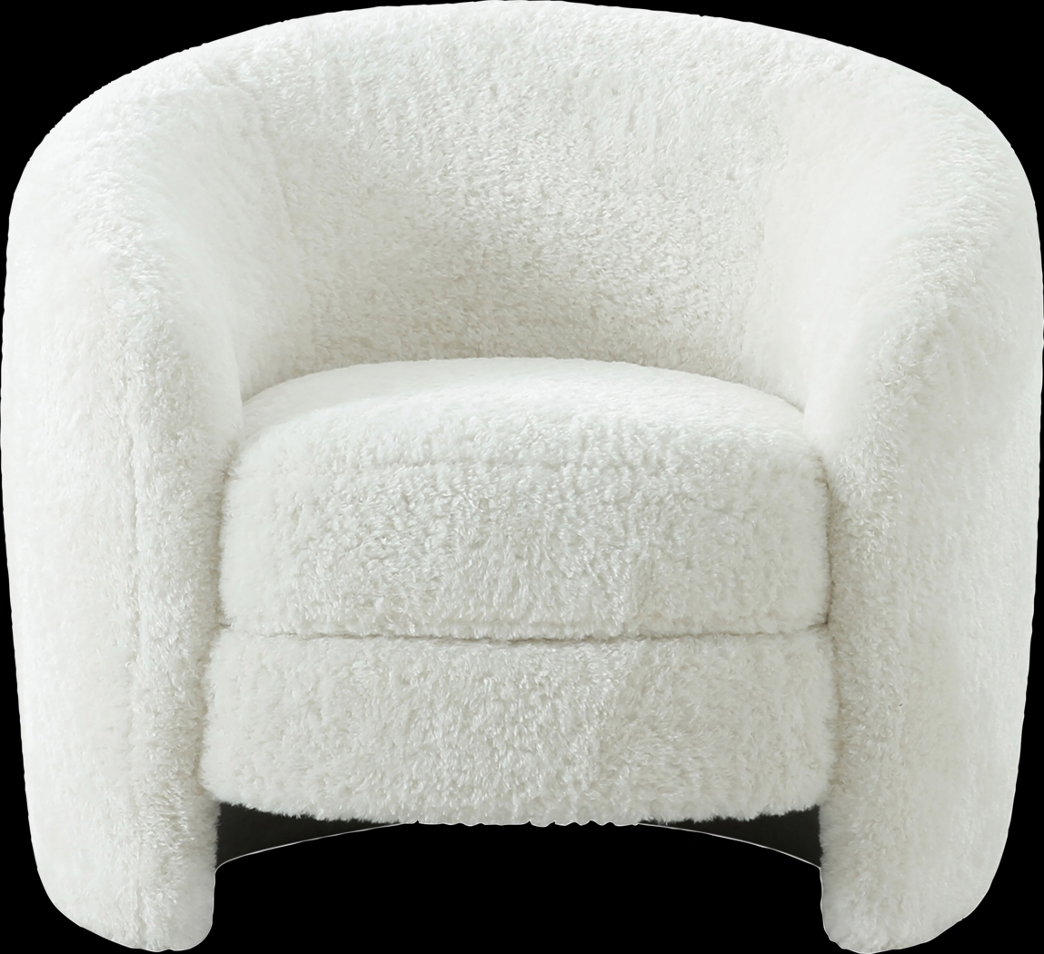 Geoley White Accent Chair - Thumbnail - Image 3