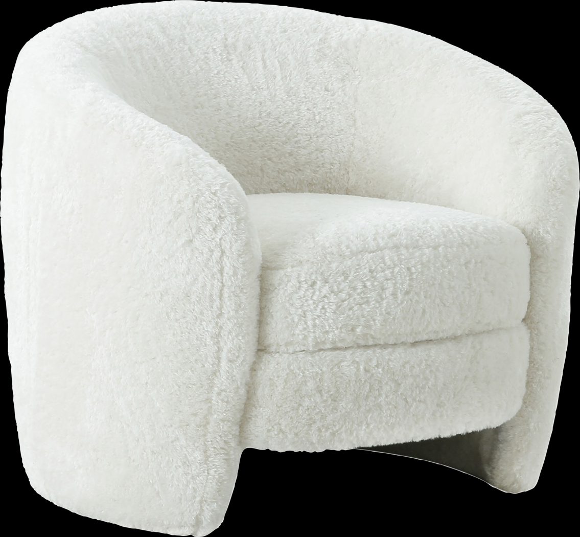 Geoley White Accent Chair - Thumbnail - Image 1