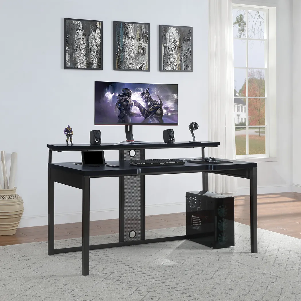 Geordi Black Gaming Desk - Thumbnail - Image 10
