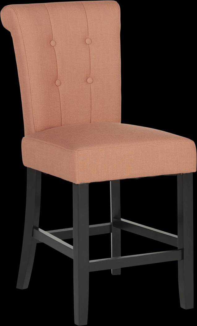 Orland Park Black 5 Pc Counter Height Dining Set with Orange Stools - Thumbnail - Image 4