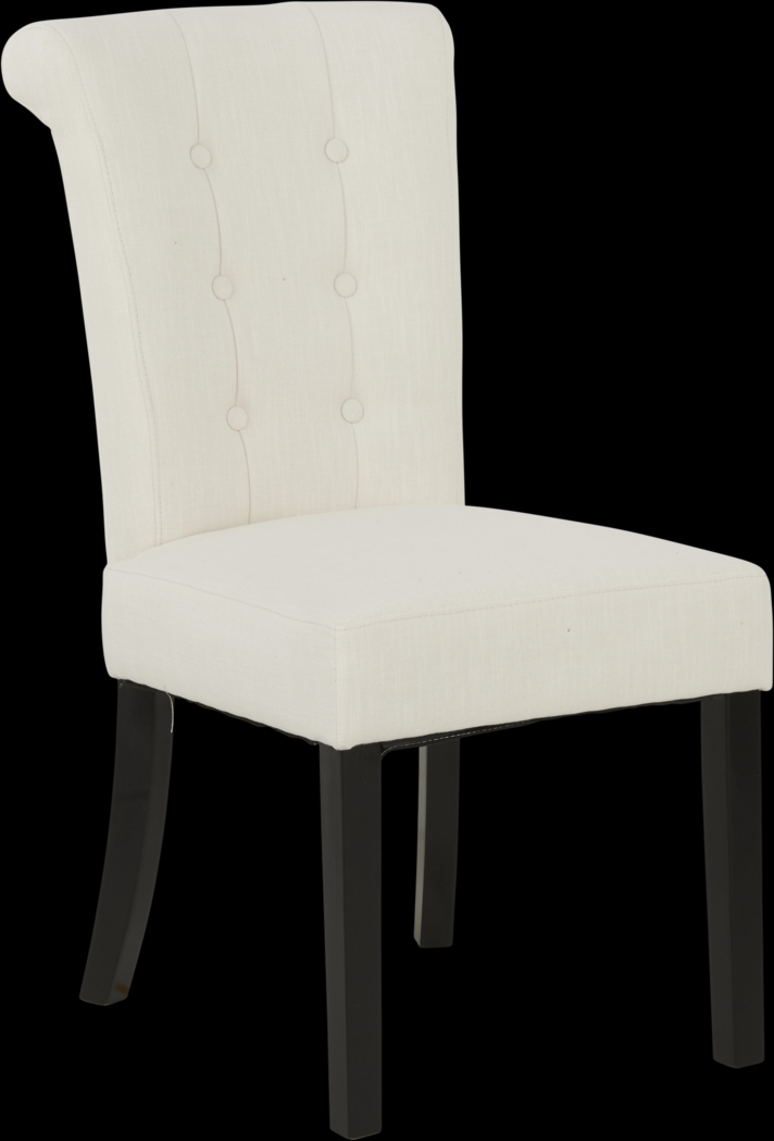 Orland Park Black 5 Pc Dining Set with White Chairs - Thumbnail - Image 4