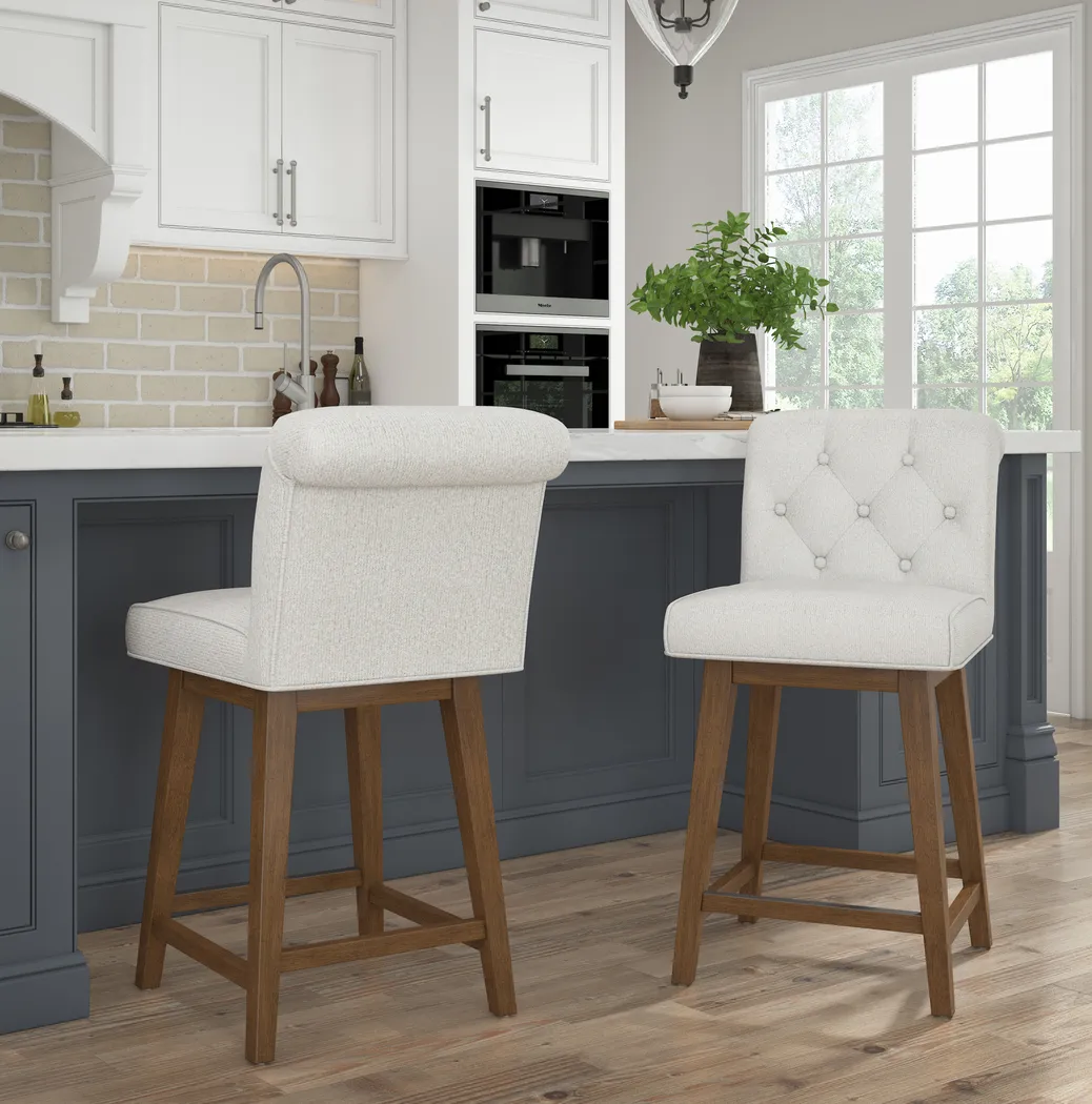 Geral White Counter Height Adjustable Stool - Thumbnail - Image 4