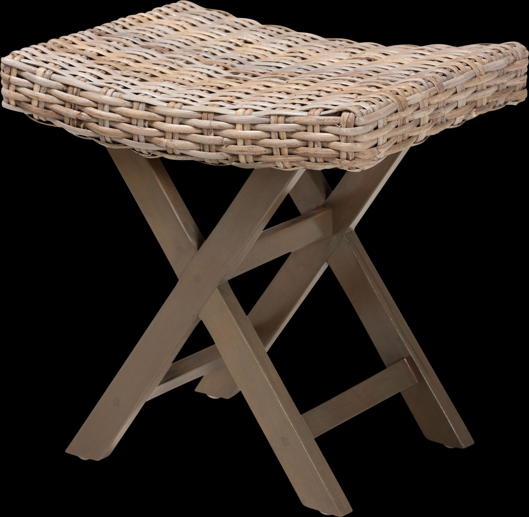 Geurin Taupe Ottoman - Thumbnail - Image 1