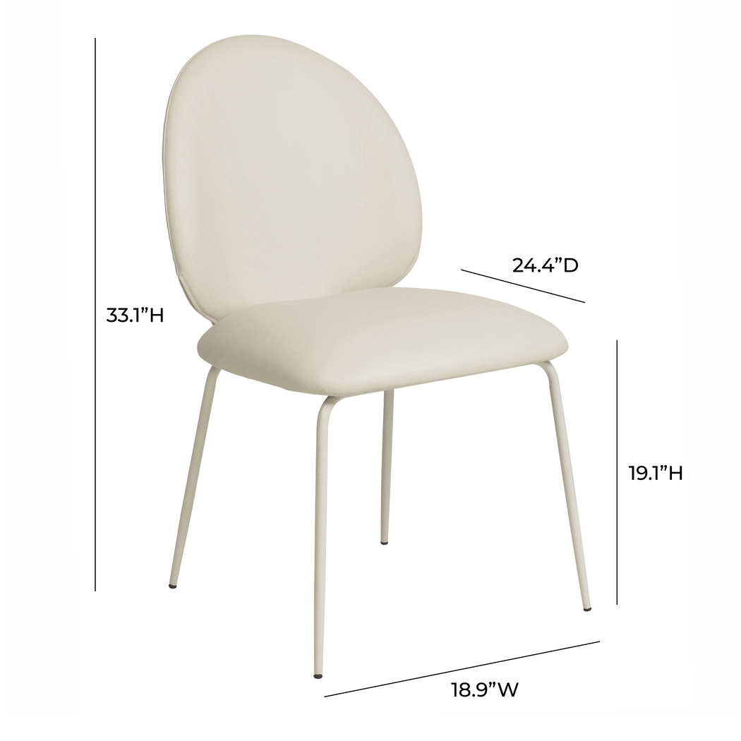 Giammona Cream Side Chair, Set of 2 - Thumbnail - Image 7