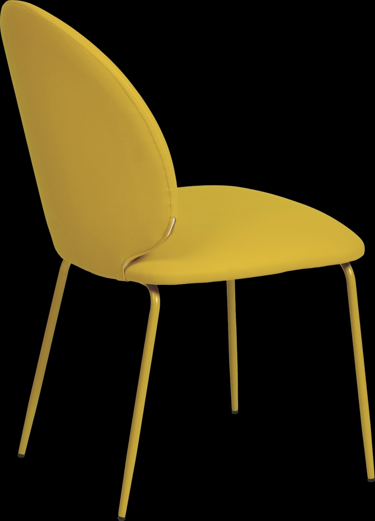 Giammona Yellow Side Chair, Set of 2 - Thumbnail - Image 4