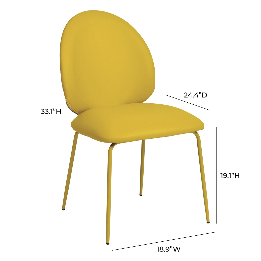 Giammona Yellow Side Chair, Set of 2 - Thumbnail - Image 6