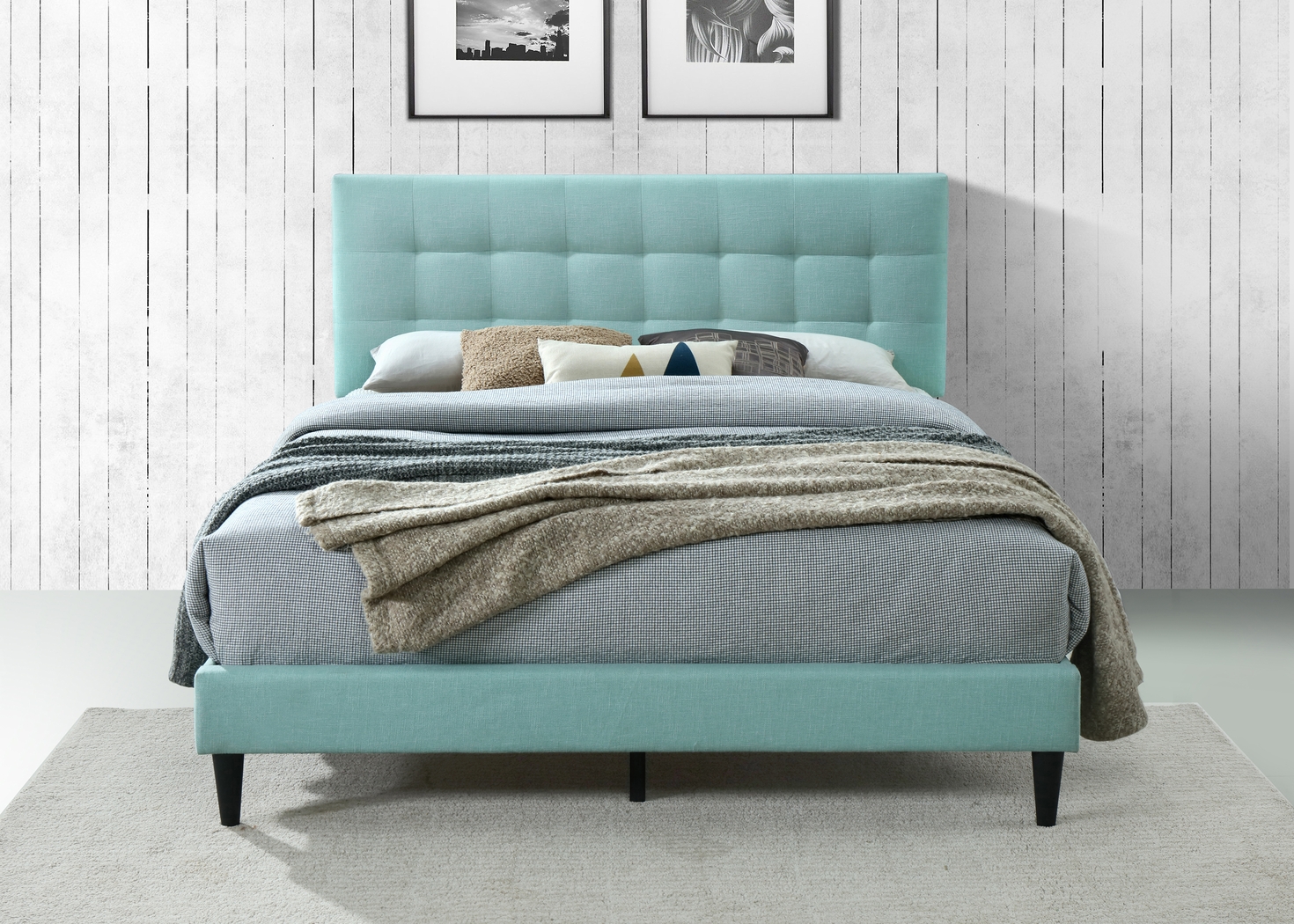 Gibney Green King Bed - Thumbnail - Image 4