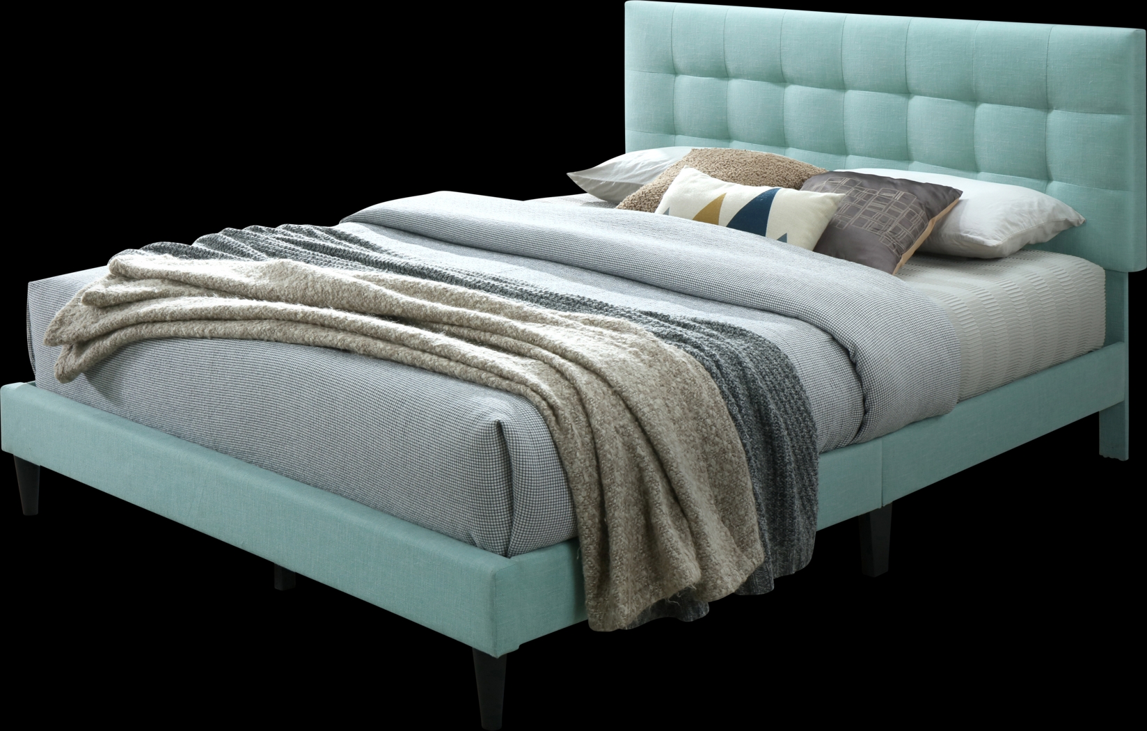 Gibney Green King Bed - Thumbnail - Image 1