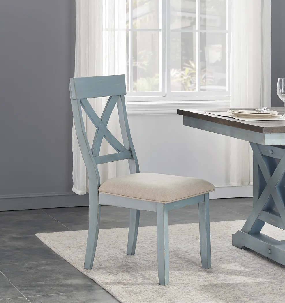 Gidley Blue Dining Chairs - Thumbnail - Image 3