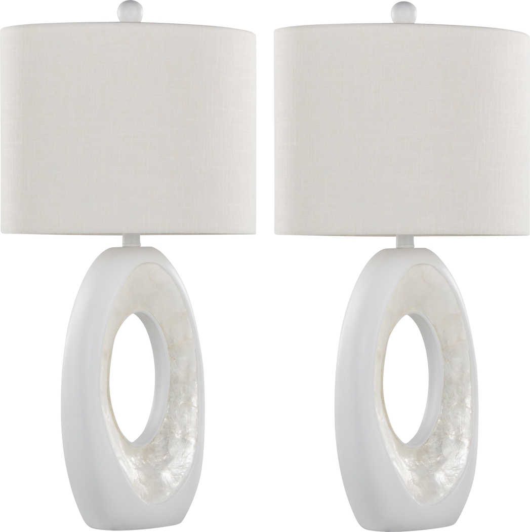 Giese Place White Lamp, Set of 2 - Thumbnail - Image 1